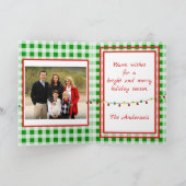 縁ど〔雄ジカの〕枝角とコリーMerry Christmas Card シーズンカード (内部)