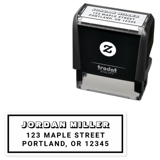 縁どBlockyとはっきりしたName差出人住所 セルフインキングスタンプ (インサイチュ)