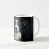 縁どCollieまたは自分の写真 コーヒーマグカップ (正面右)