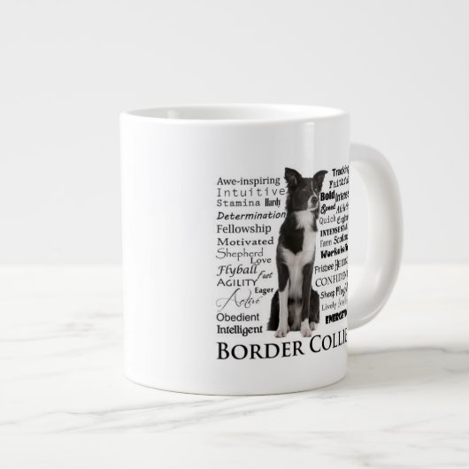 縁どCollie Brid Jumbo Mug ジャンボコーヒーマグカップ (正面右)