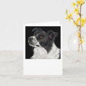 縁どCollie Card - "Ben" カード (黄色い花)