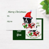 縁どCollie Christmas Gift Name Tags (デスク)
