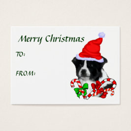 縁どCollie Christmas Gift Name Tags