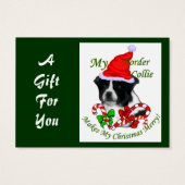 縁どCollie Christmas Gift Name Tags (裏面)