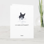 縁どCollie Dog 考え's of You Cards カード (裏面)