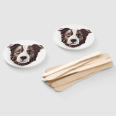 縁どCollie Dog 3D インスパイア ハンドファン (組立なし)