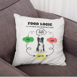 縁どCollie Food Logicフローチャートパーソナライズされた クッション