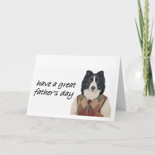 縁どCollie Greeting Card～Father's Day カード (正面)