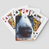 縁どCollie Heeler Mix Dog Boop My Nose Photo トランプ (裏面)