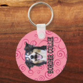 縁どCOLLIE Keychain キーホルダー (正面)