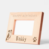 縁どCollie Paw印刷ハッピーバースデー レーザー彫刻フレーム (左)