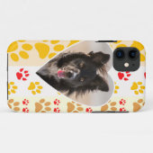 縁どCollie Paw Print Loveハート Case-Mate iPhoneケース (裏面(横))
