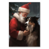縁どCollie With Santa Clausフェスティバル テーブルナンバー (裏面)