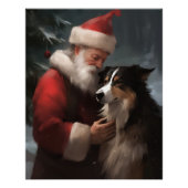 縁どCollie With Santa Clausフェスティバル ポスター (正面)