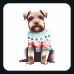 縁どTerrier in Christmas Seater スクエアシール<br><div class="desc">このテリ縁どエは季節の豪華さのフェスティバルセーターに、少なくとも休日を耐える格好をしている。その細かな魅力と表現豊かな小さな顔を持つ縁ど、この太った応援(別名、B-Terr、その細かいウィスカー疑問に思ド)は、小さな頑丈なパッケージに大きな魅力を持つ。大き素晴らしな性格で大きなワードローブを持つ愛犬のファンのために。さらに、ペウズショップから売り出された動物魅力的をテーマにした製品救済は、動物の慈善団体への寄付を行うので、あなたはあなたが買い物をしている間に良い行いを知っている。探感謝していして、Pawsでのビジネスに感謝魅力的!</div>