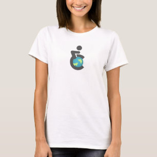 縁の自由で大きいロゴのワイシャツ Tシャツ