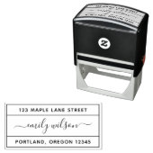 縁付きカリグラフィー スクリプト ネーム 返送先住所 セルフインキングスタンプ (インサイチュ)