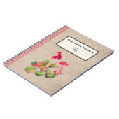 縁付きガラックス花パーソナライズされた組成物 ノートブック (左側)