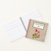 縁付きガラックス花パーソナライズされた組成物 ノートブック (内部)