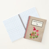 縁付きガラックス花パーソナライズされた組成物 ノートブック (内部)