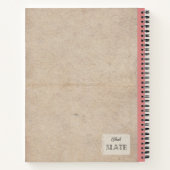 縁付きガラックス花パーソナライズされた組成物 ノートブック (裏面)