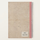 縁付きガラックス花パーソナライズされた組成物 ノートブック (裏面)