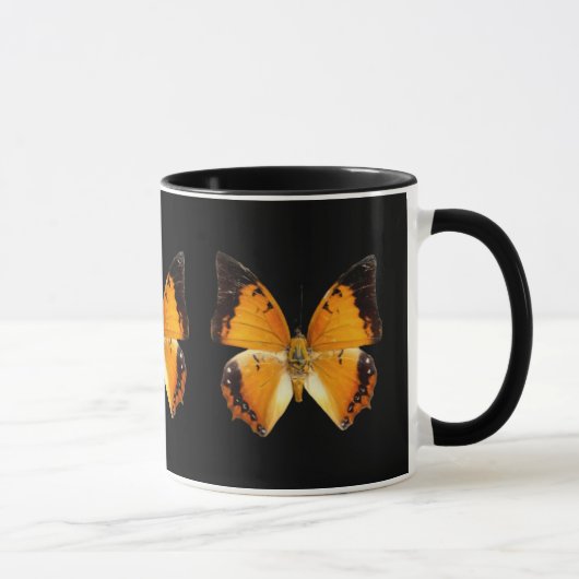 縁取りが黒いシャラクサバタフライ コーヒーマグ マグカップ (右)