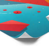 縁取りバックグラウンドの女性 ポスター (角)