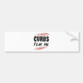 縁石が怖い バンパーステッカー (正面)