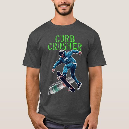縁石クラッシャー おもしろTシャツ Tシャツ (正面)