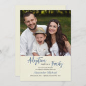 縁組みによって家族の発表があった 案内状 (正面/裏面)