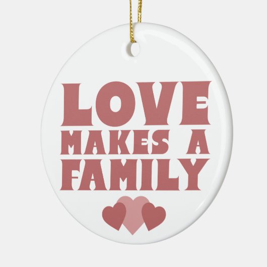 縁組記念「愛が家族を作る」クリスマス セラミックオーナメント (左)