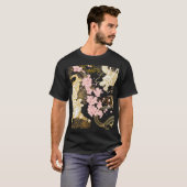 縁起のいい虎と龍の和風アート Tシャツ (正面フル)