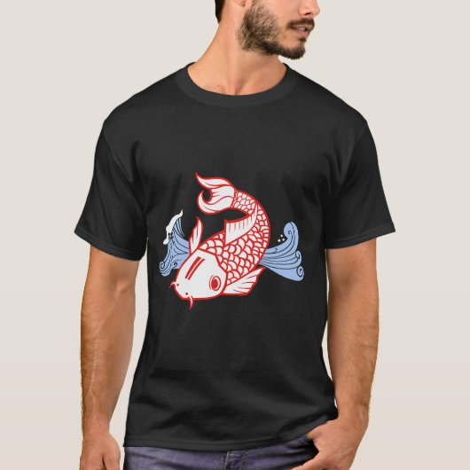 縁起の良い小さな鯉 Tシャツ (正面)