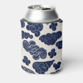 縁起の良い雲のパタ伝統的ーンCanC 缶クーラー (缶裏面)