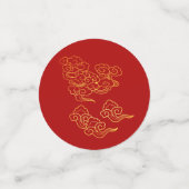 縁起の良い雲中国のの年末年始Tiger 2022 TC コンフェッティ (スモール正面)