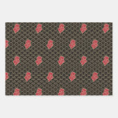 縁起の良い雲2023年中国の元年青い金ゴールド ラッピングペーパーシート (正面3)