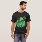 縁起の良い鯉の猫 日本 Tシャツ (正面フル)