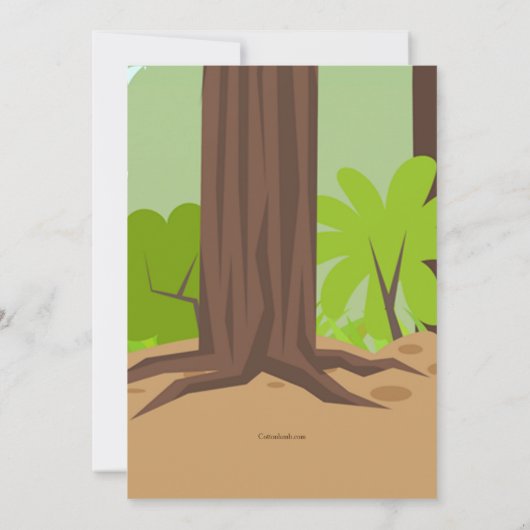 縄渡りをする子供たち 招待状 (裏面)