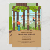 縄渡りをする子供たち 招待状 (正面/裏面)