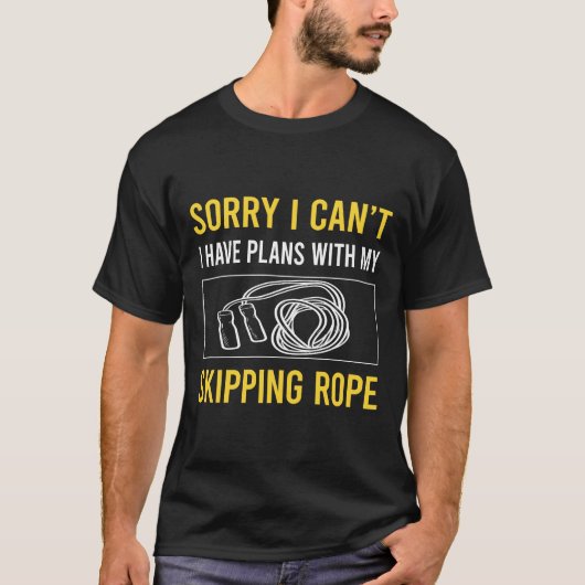 縄跳びができません、すみません Tシャツ (正面)