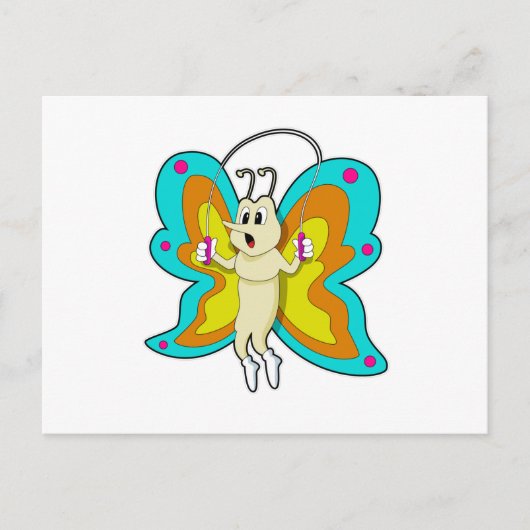 縄跳びフィットネスの蝶 ポストカード (正面)