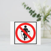 縄跳び禁止高速道路標識 ポストカード (スタンド正面)