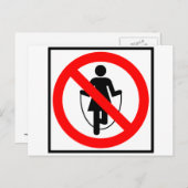 縄跳び禁止高速道路標識 ポストカード (正面/裏面)