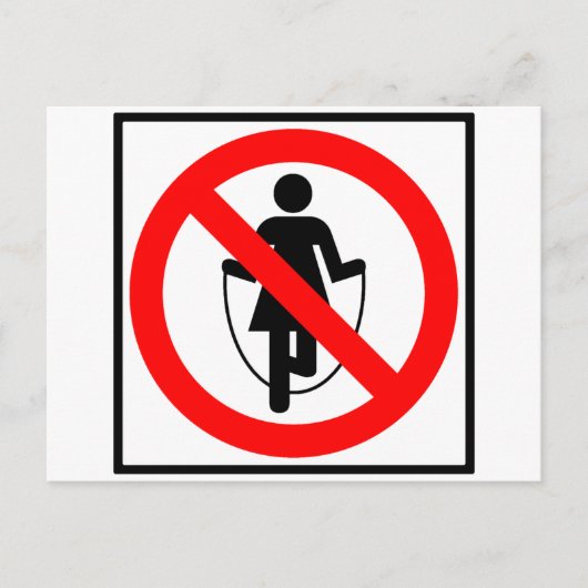 縄跳び禁止高速道路標識 ポストカード (正面)