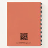 縄跳び オレンジ ブラック モット フィットネス ワークアウト ノートブック (裏面)