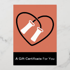 縄跳び ハート デザイン フィットネス ホイル ギフト カード