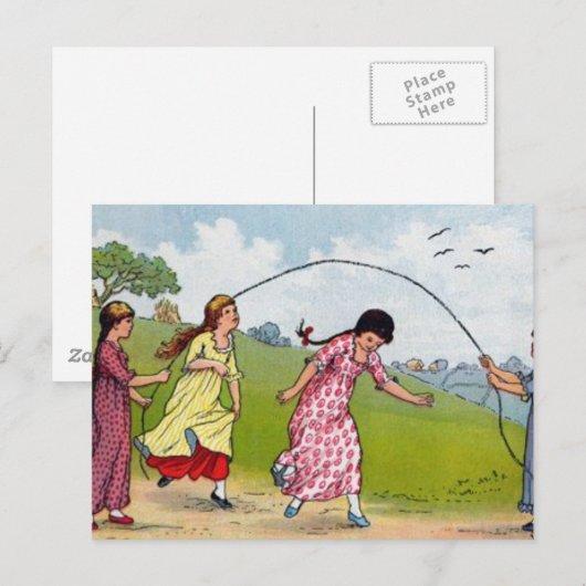 縄跳び ポストカード (正面/裏面)