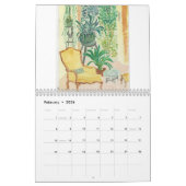 縞で飾ります カレンダー (2月 2026)