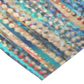 縞で飾り、玉が付きます テーブルクロス (アングル)